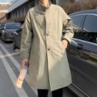 Stand-collar Single-breasted Trench Coat