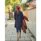 Wool Blend Long Flannel Shirt