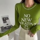 Stitch-trim Letter T-shirt