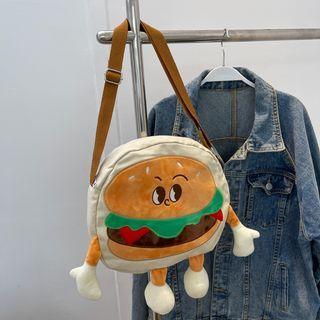 Hamburger Crossbody Bag White - One Size