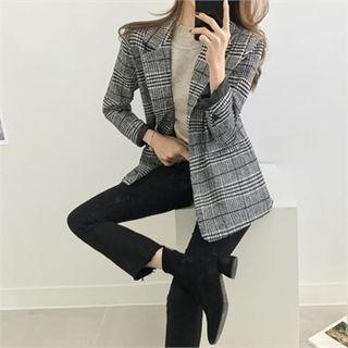 Glen Plaid Single-breasted Blazer