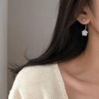 Rhinestone Snowflake Ear Jacket Silver - One Size