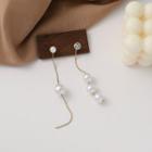 Sterling Silver Faux Pearl Drop Earring 1 Pair - 925 Silver - Pearl - One Size