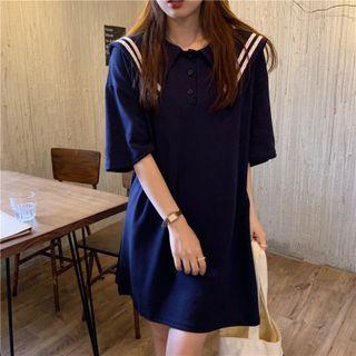 Sailor Collar Mini A-line Dress