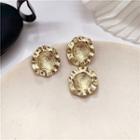 Non-matching Disc Drop Earring 1 Pair - Earrings - Gold - One Size