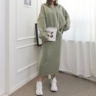 Set: Oversized Knit Hoodie + H-line Long Skirt
