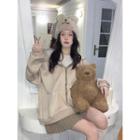 Zip-up Hoodie Khaki - One Size
