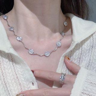 Textured Wavy Alloy Choker Silver - One Size