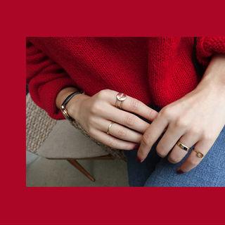 Set Of 4: Rings Gold - One Size