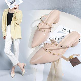 Rivet Sphere-heel Mules