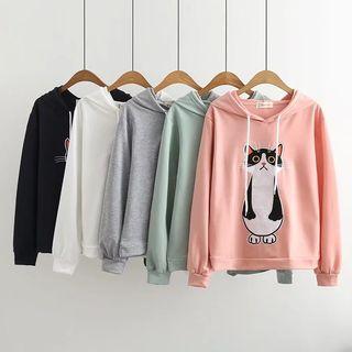Cat-embroidery Hoodie