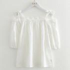 Cold Shoulder Short-sleeve Top White - One Size