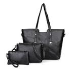 Set: Faux Leather Tote Bag + Pouch + Crossbody Bag