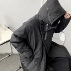 Asymmetric Oversize Hood Padding Jacket