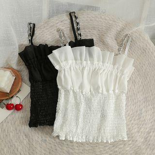 Details Ruffled Smocked Top