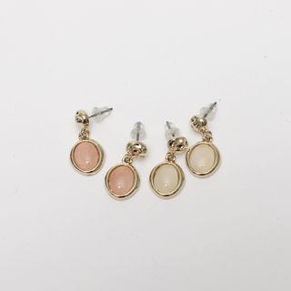 Faux-gem Drop Earrings