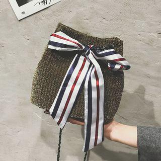 Bow Accent Bucket Shoulder Bag