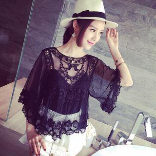 Lace Short-sleeve Cover-up