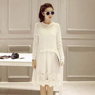 Set: Argyle Top + Tulle Dress