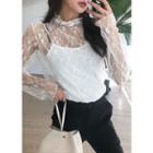 Tall Size See-through Lace Blouse