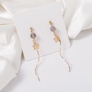 Beaded Star Stud Earrings As Shown In Figure - One Size