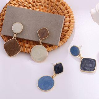 Asymmetrical Square Drop Earring