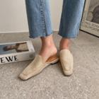 Faux-suede Loafer Mules