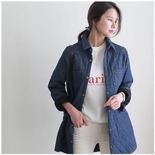 Pocket-detail Denim Quilted Jacket