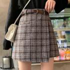 Retro Plaid High-waist A-line Skirt