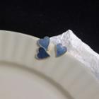 Non-matching Alloy Heart Earring 1 Pair - S925 Sterling Silver Pin Earring - One Size