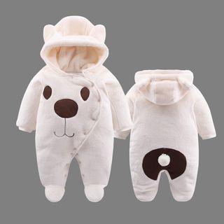 Fleece Hooded Padded One-piece
