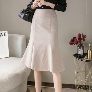 Midi Mermaid Woolen Skirt