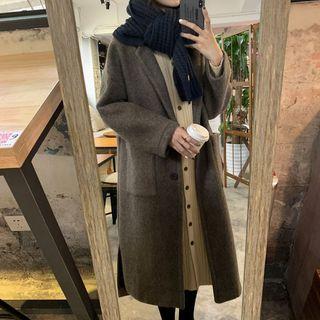 Single-breasted Car Coat Gray - One Size