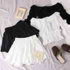 Set: Boatneck Lace Top + Mini Skirt