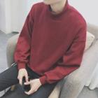 Plain High Neck Sweatshirt