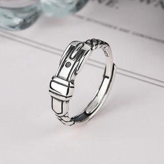 Belt Sterling Silver Open Ring 1pc - 010j - Silver - One Size