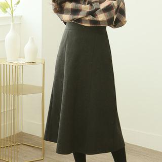 Long Flare Skirt For Winter