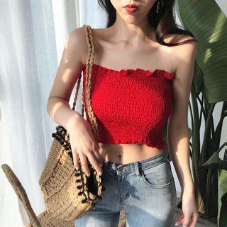Frilled Smocked Tube Top