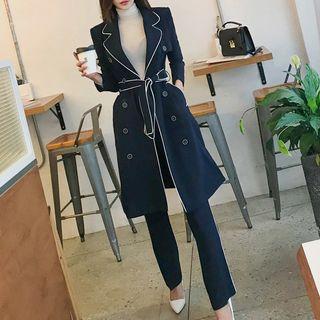 Set: Double Breasted Coat + Dress Pants