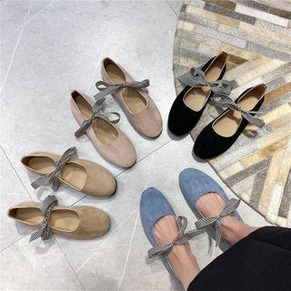 Bow Accent Round Toe Flats