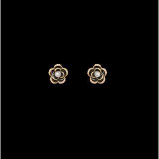 Flower Faux Pearl Alloy Earring