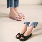 Bow-front Slide Sandals