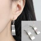 925 Sterling Silver Drop Earring 1 Pair - With Silver Earring Back - Silver - One Size