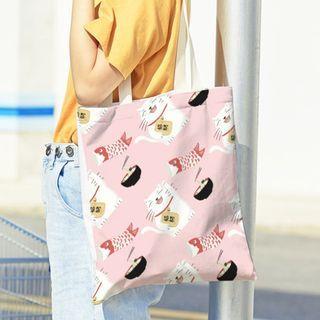 Fortune Cat Print Tote Bag (various Designs)