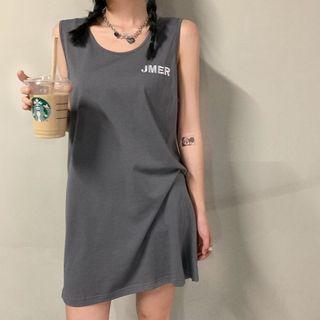 Lettering Embroidered Vest