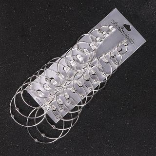 Hoop Earring (12 Pairs) (various Sizes)