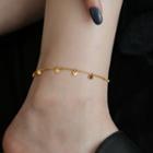 Chain Anklet Tassel Anklet - Gold - One Size