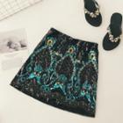 Sequined A-line Mini Skirt