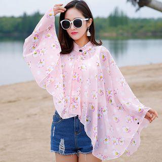 Printed Chiffon Cape