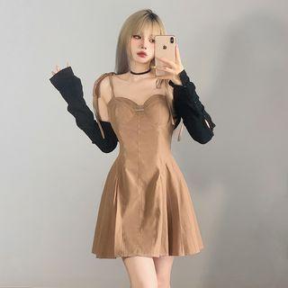 Spaghetti Strap Mini Corset Dress / Bolero Jacket